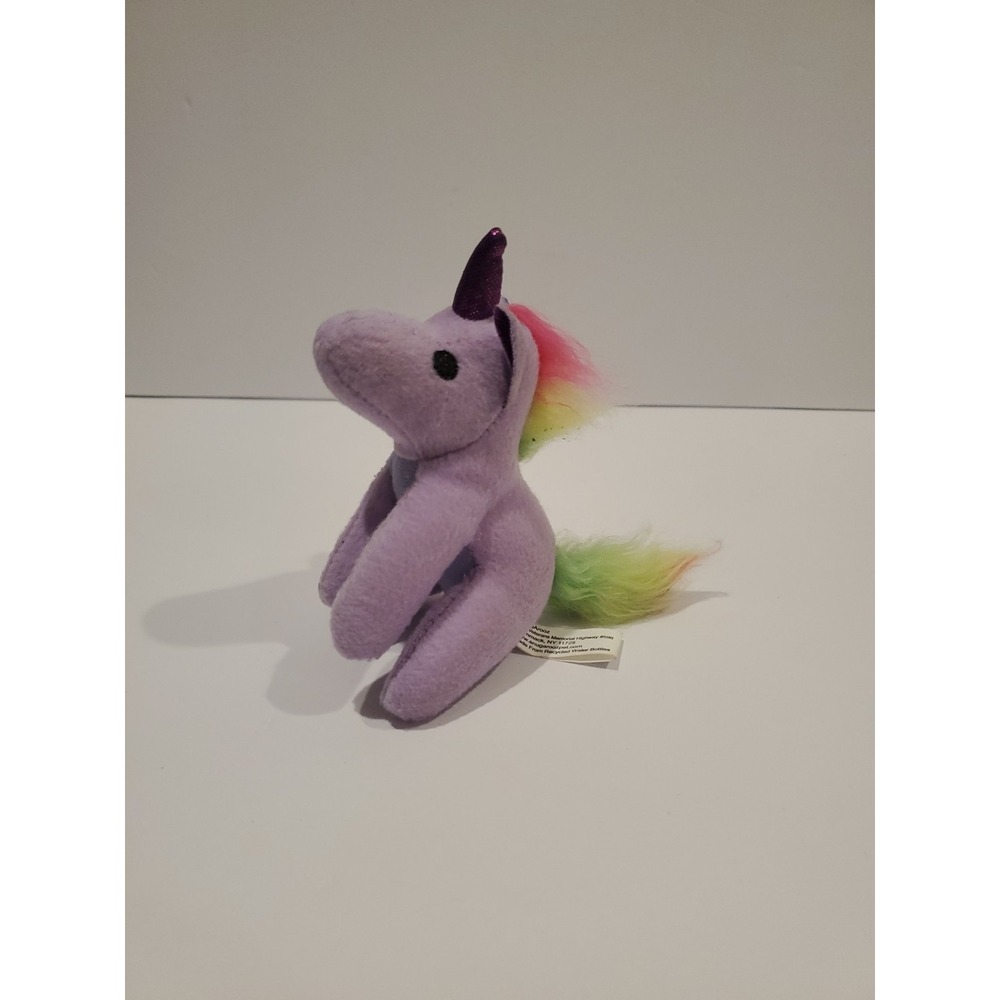 Snugarooz Unicorn Mini Plsh Dog Toy Rainbow Mane Small Stuffed Pet Toy